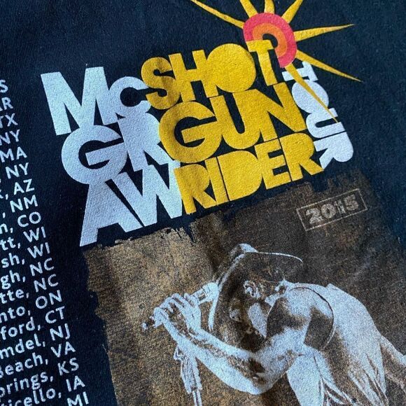 McGraw Shot Gun Rider Tour T-shirt Concert Black Short Sleeve Size Medium - Picture 4 of 7